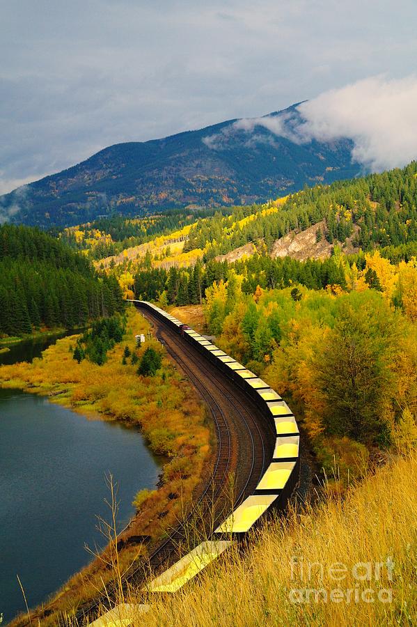 A Train Of Golden Grain  Photograph by Jeff Swan