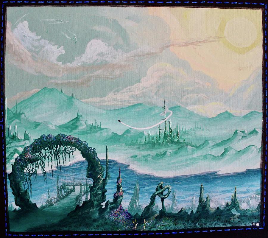 A Travelers Tome Painting by M E