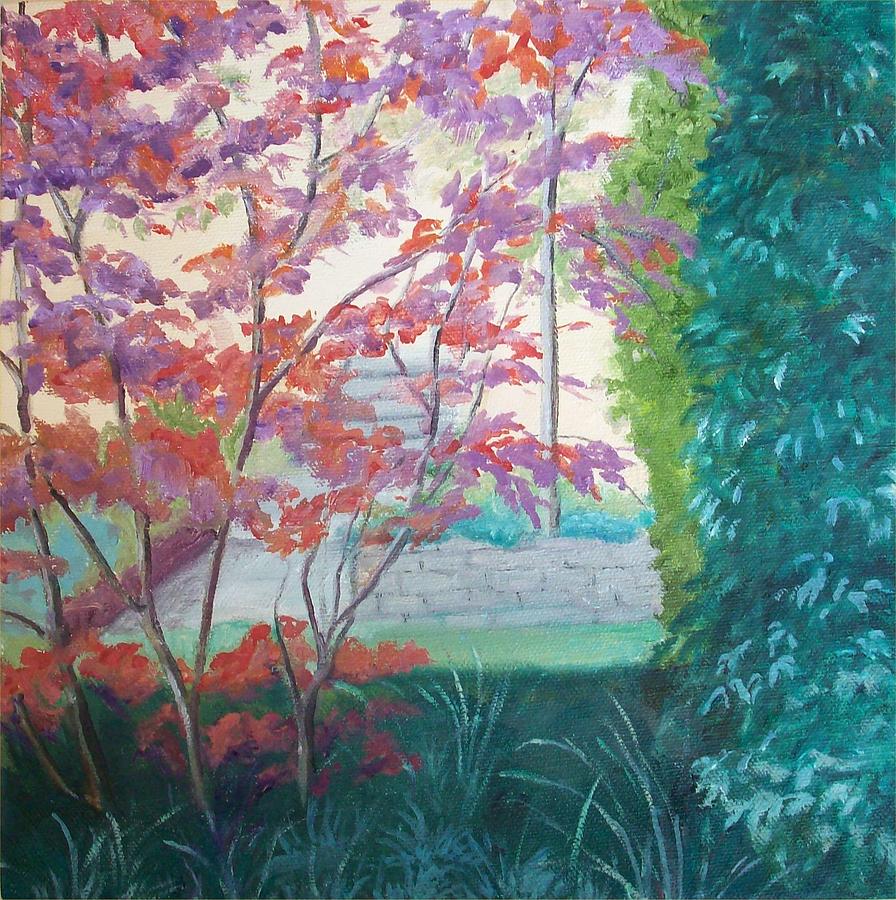 Garden Painting - A Tree Grows in Dublin by Irene Corey Garden Painting - A Tree Grows in Dublin by Irene Corey