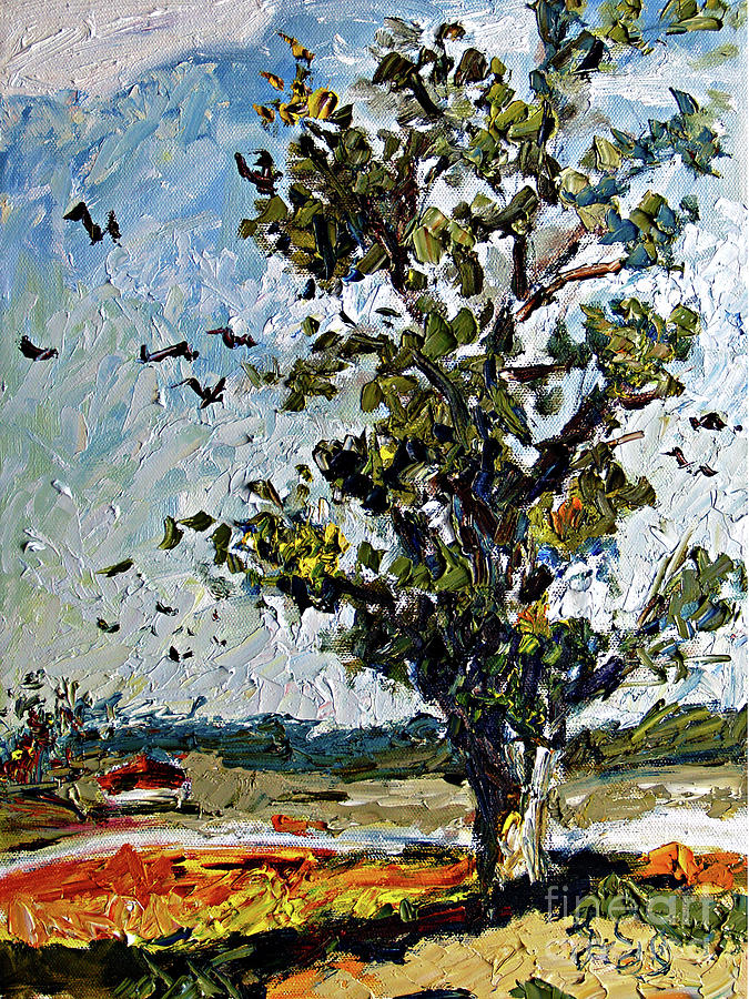 A Tree On My Way Painting by Ginette Callaway