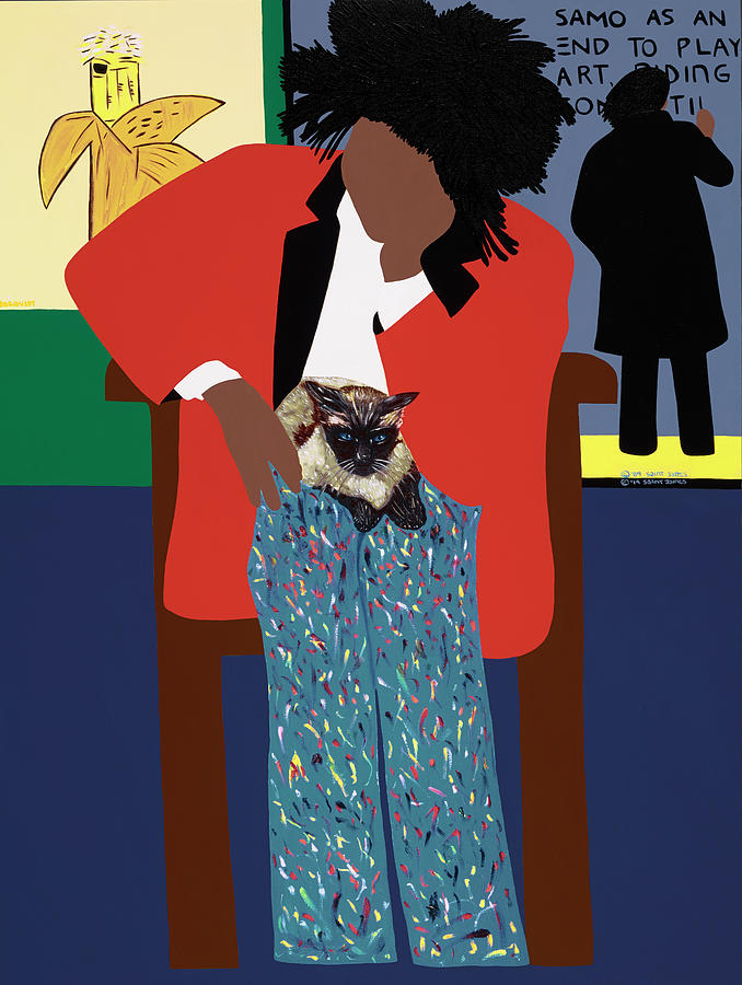 Jean-michel Basquiat Painting - A Tribute to Jean-Michel Basquiat by Synthia SAINT JAMES