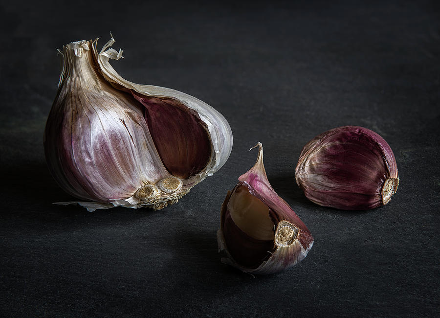 Garlic Photograph - A Trio of Garlic by Phillips and Phillips