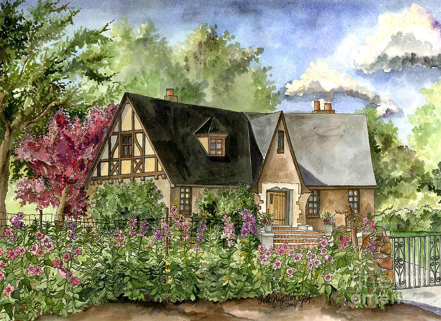 Tudor/Gothic Victorian garden cottage perfect study printable PDF file 