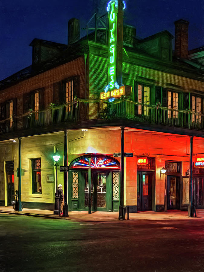 New Orleans Photograph - A Tujagues Night paint by Steve Harrington