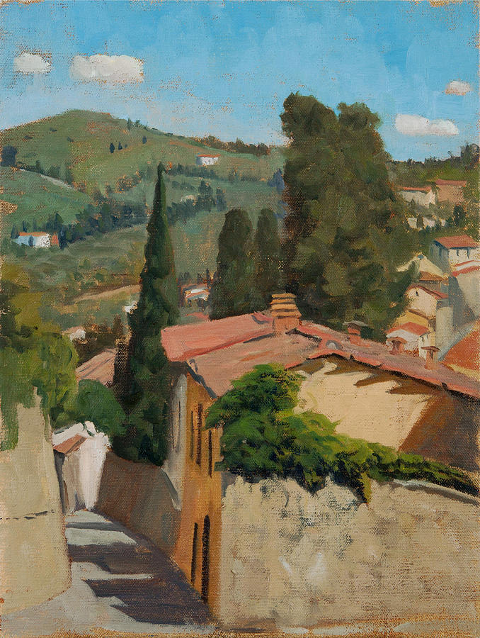 Architecture Painting - A Tuscan View by Kelly Medford