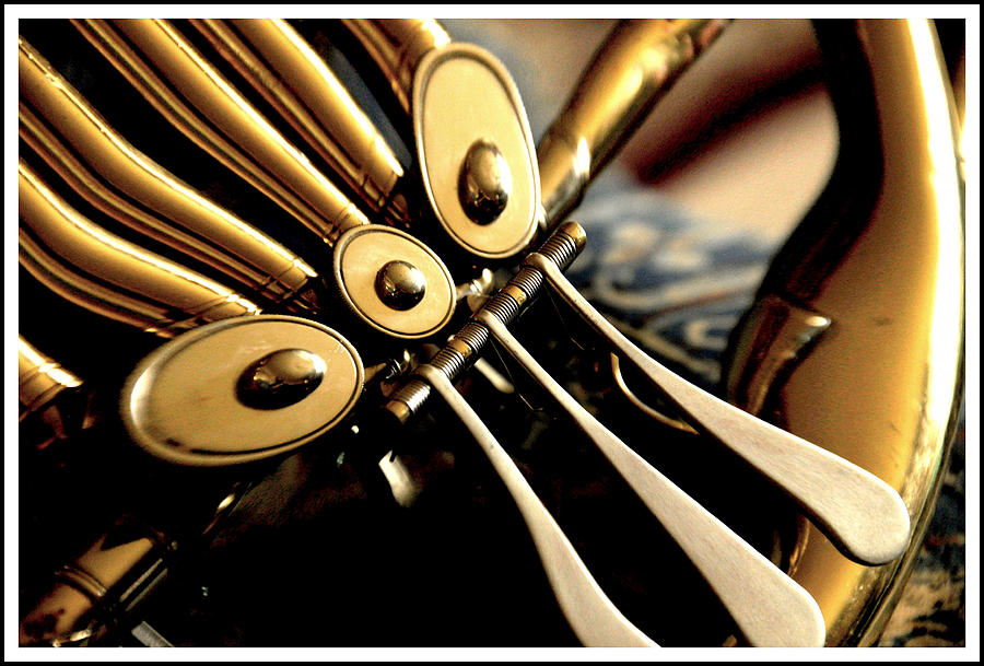 Music Photograph - A Twisted French Horn 4 by Paul  Simpson