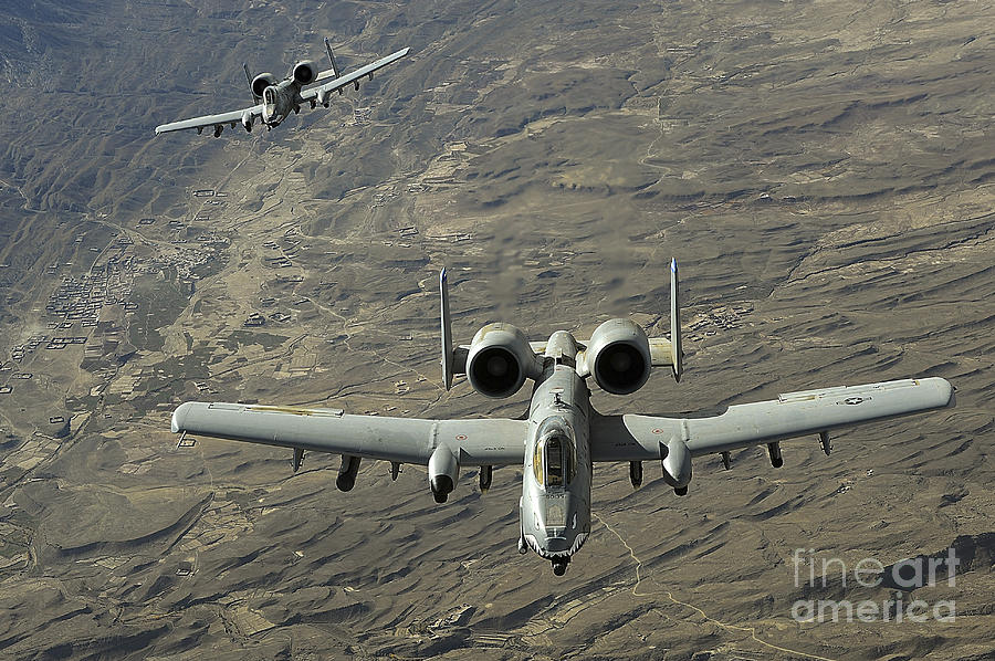 Airplane Photograph - A Two-ship A-10 Thunderbolt II by Stocktrek Images