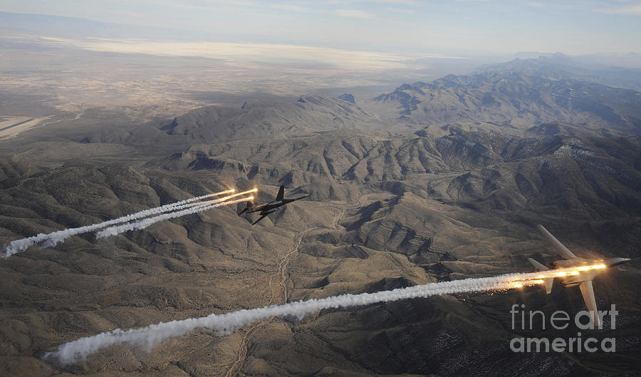 B-1b Lancer Photograph - A Two Ship Of B-1b Lancers Release by Stocktrek Images B-1b Lancer Photograph - A Two Ship Of B-1b Lancers Release by Stocktrek Images