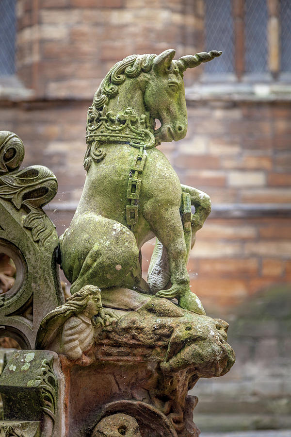 A Unicorn in Linlithgow Photograph by W Chris Fooshee