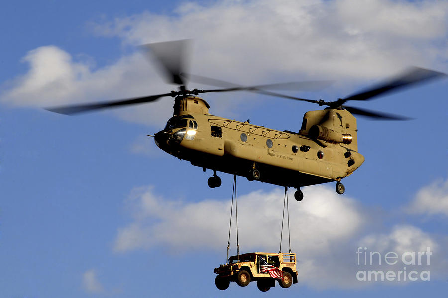 Transportation Photograph - A U.s. Army Ch-47 Chinook Helicopter by Stocktrek Images