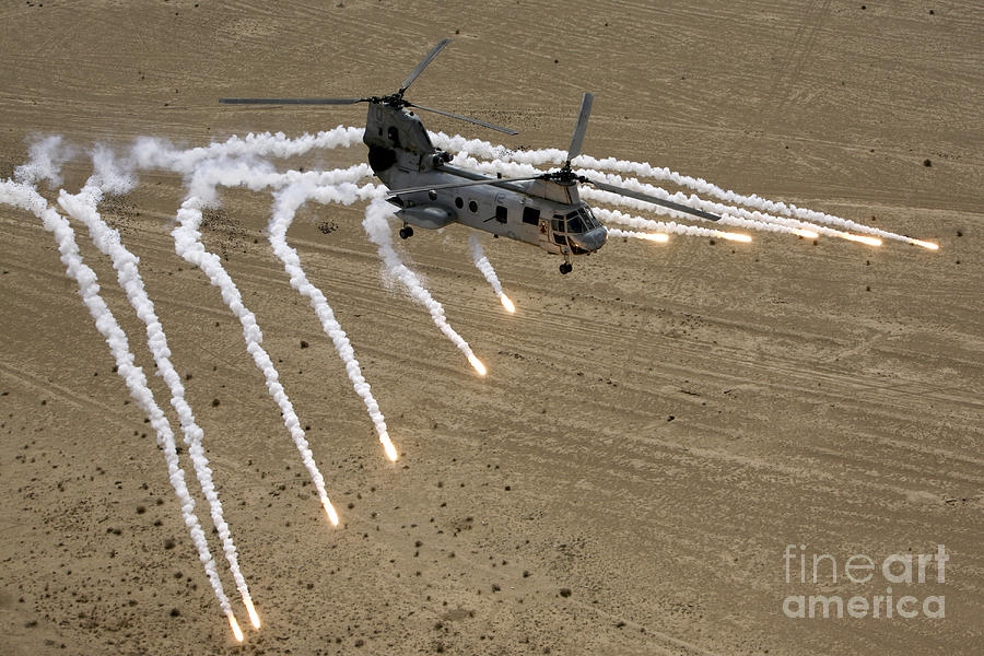 A U.s. Marine Corps Ch-46 Sea Knight Photograph by Stocktrek Images