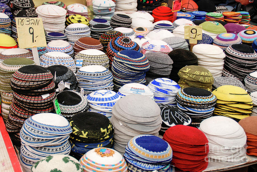 A variety of Yarmulkas Photograph by Tomi Junger