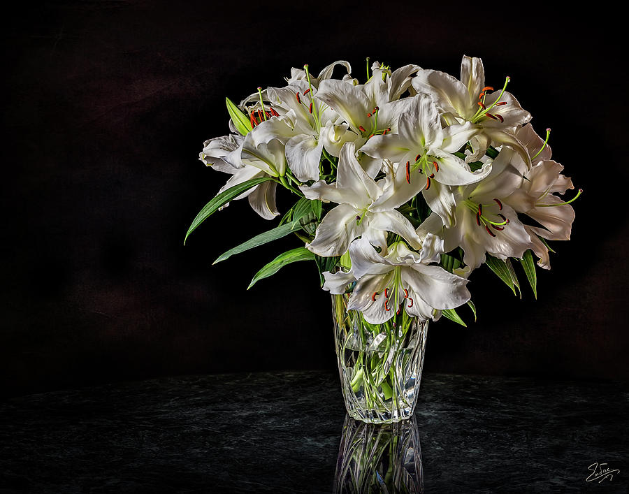 A Vase of Stargazers Photograph by Endre Balogh