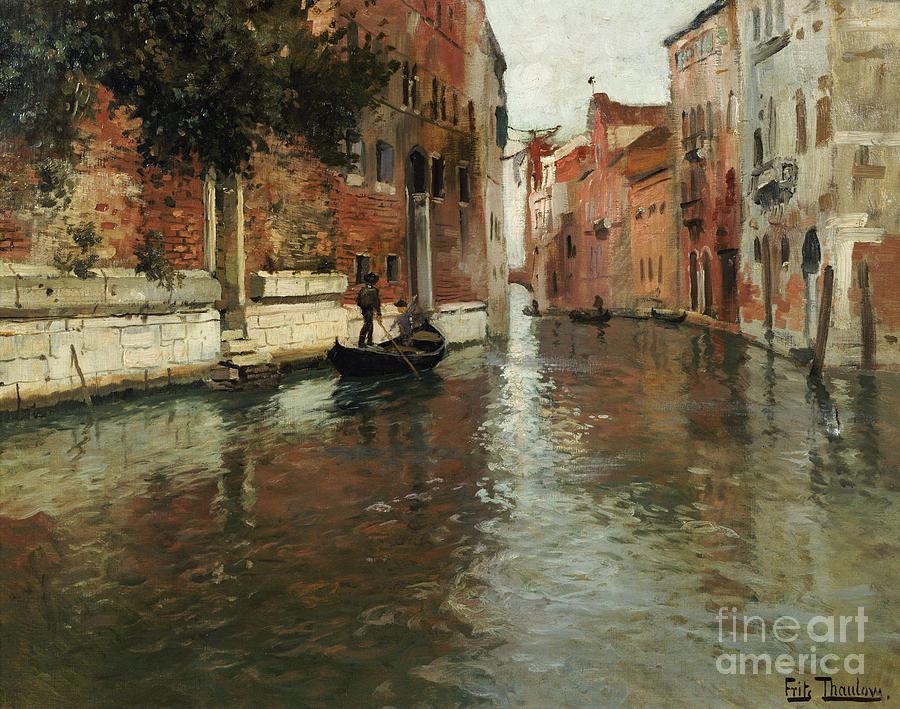 Architecture Painting - A Venetian Backwater  by Fritz Thaulow