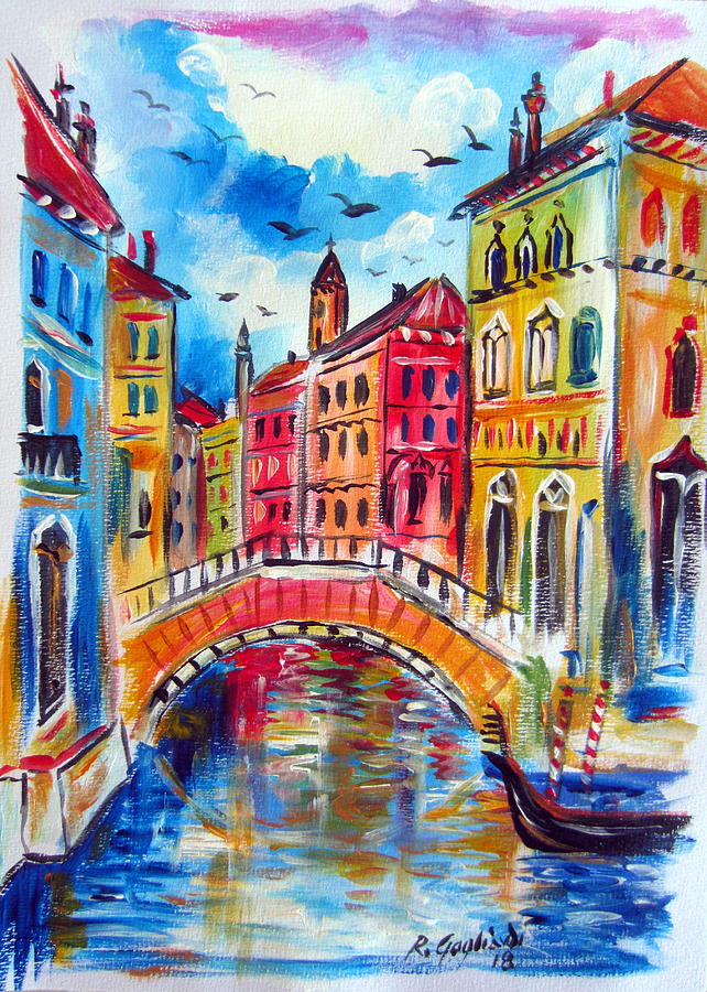 A Venetian Bridge  Painting by Roberto Gagliardi