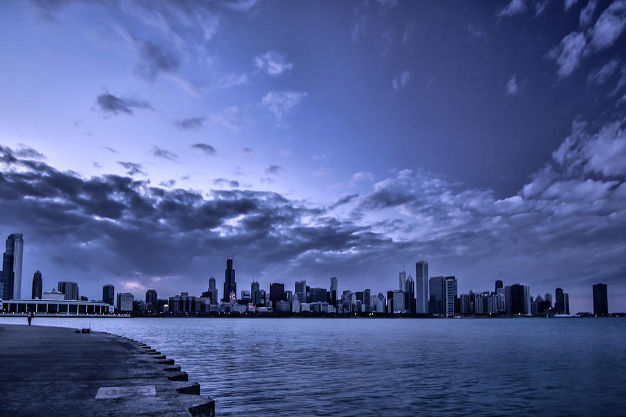 A very blue Chicago skyline Photograph by Sven Brogren