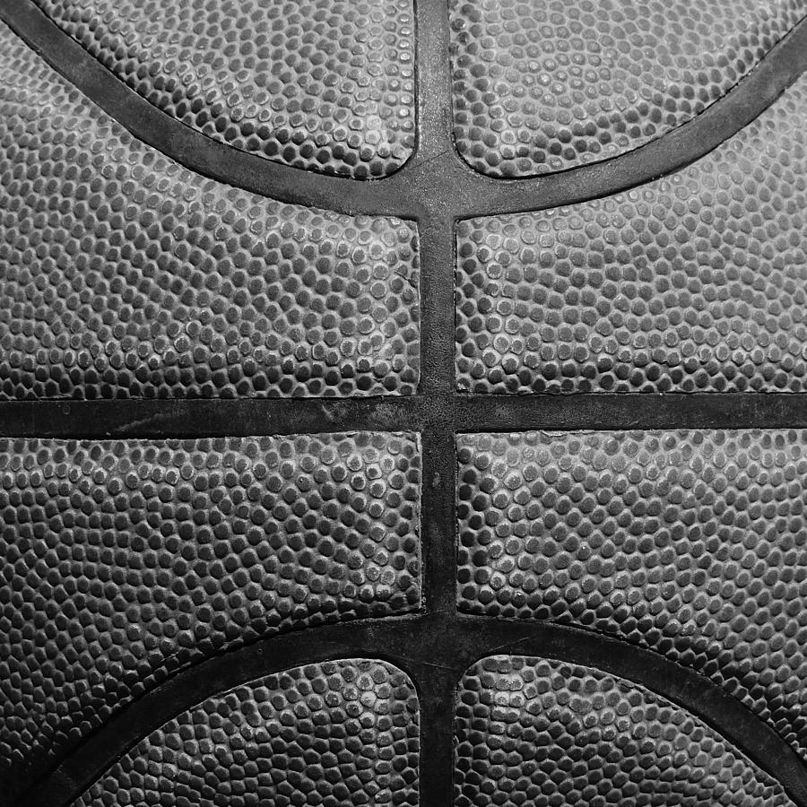 A Very Closeup View of a Basketball Photograph by Bill Tomsa