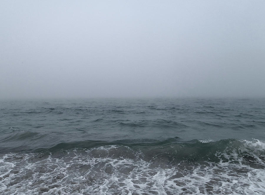 A Very Foggy Day at the Beach Photograph by Mary Capriole