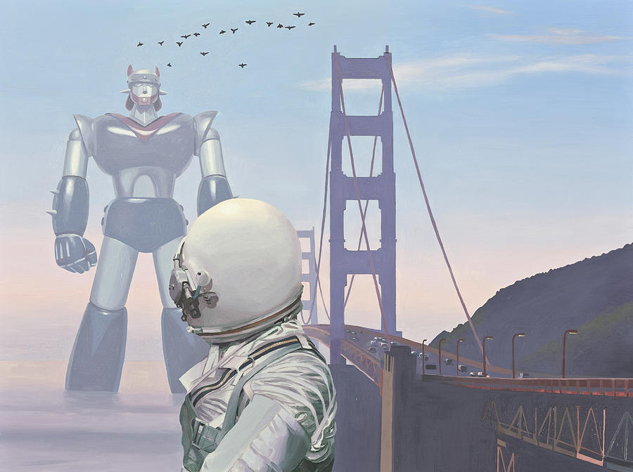 Astronaut Painting - A Very Large Robot by Scott Listfield