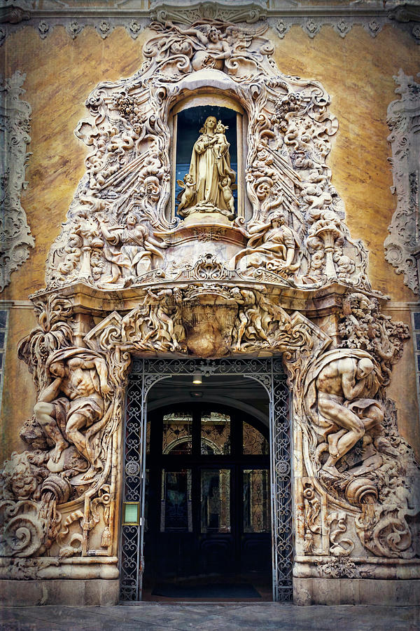 A Very Ornate Doorway in Valencia Spain  Photograph by Carol Japp