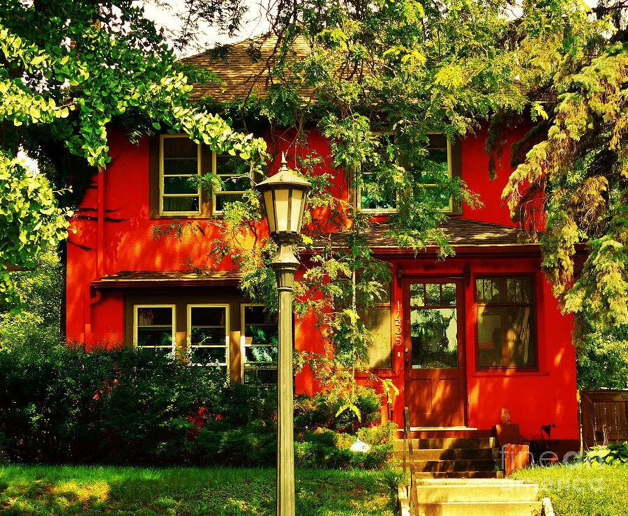 A Very Red House in St. Paul, Minnesota Photograph by Curtis Tilleraas