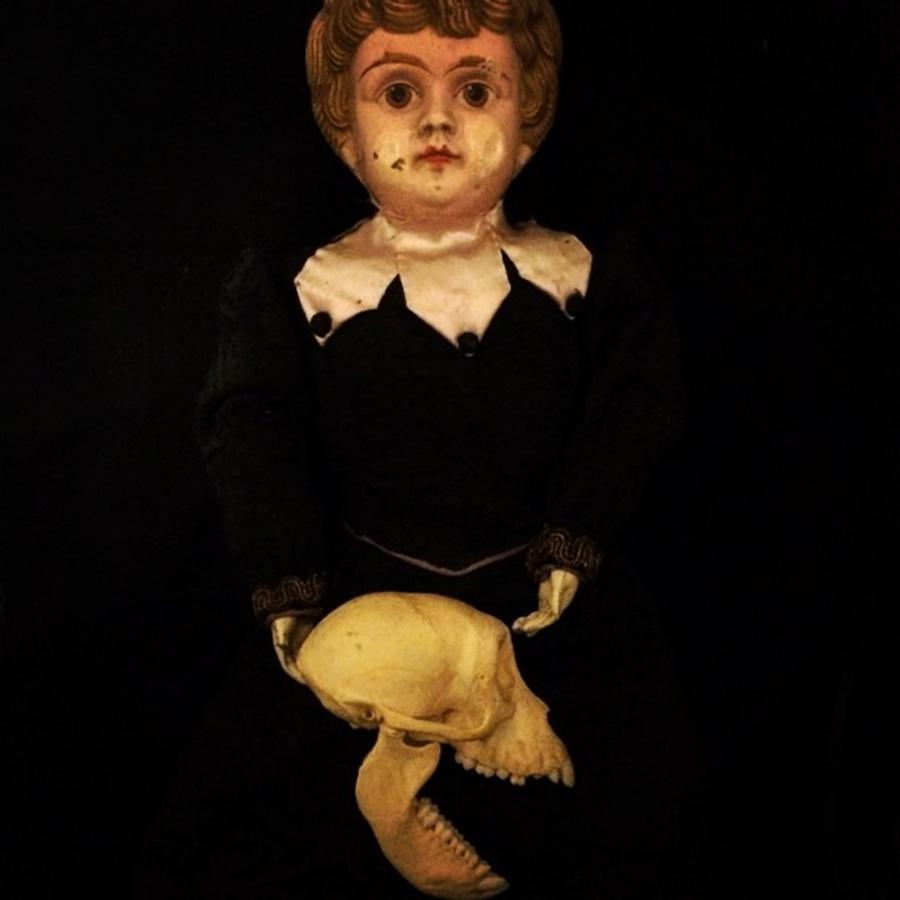 Skull Photograph - A Victorian Metal Head Doll I Recently by A Teensy Space In Hell