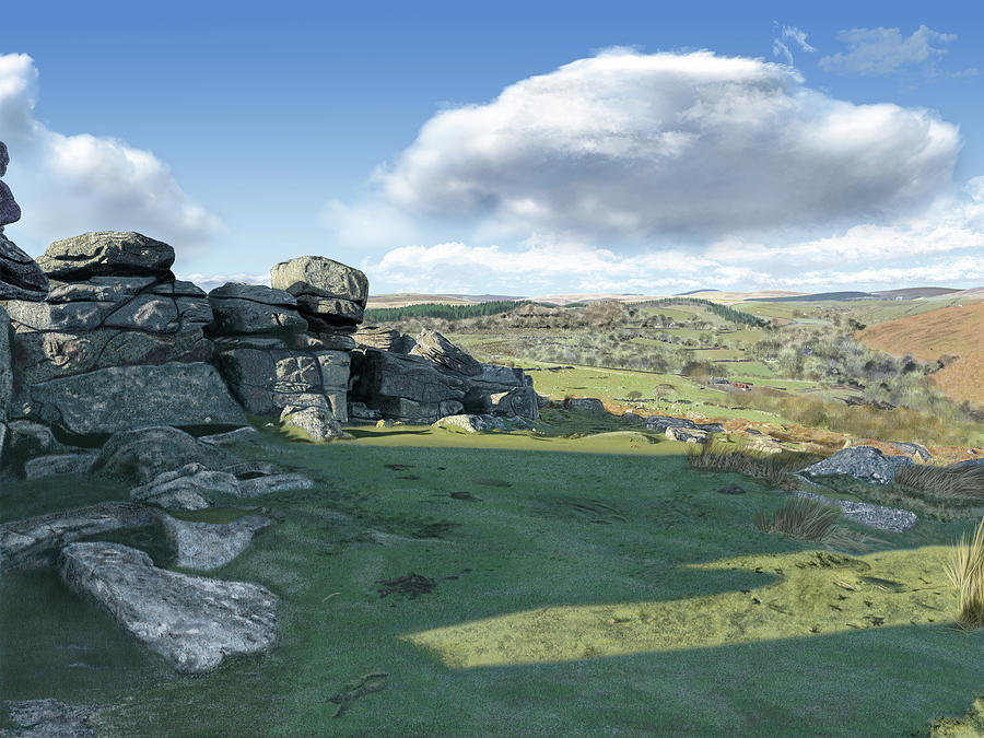 A View from Combestone Tor by Nigel Follett A View from Combestone Tor by Nigel Follett
