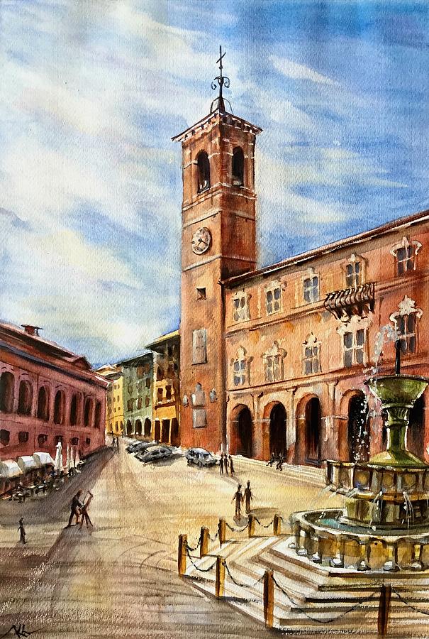 A view from Fabriano Painting by Katerina Kovatcheva