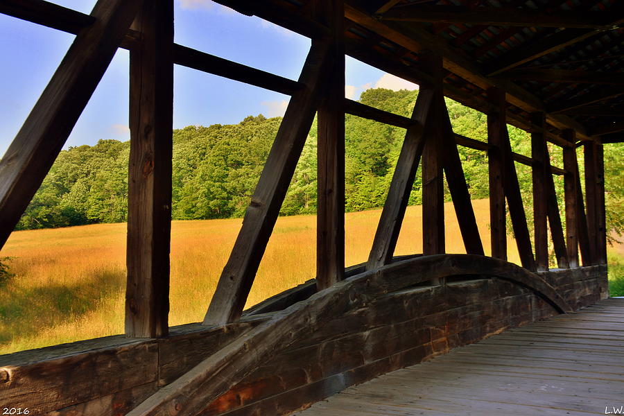 A View From New Paris/Cuppetts Covered Bridge Photograph by Lisa Wooten