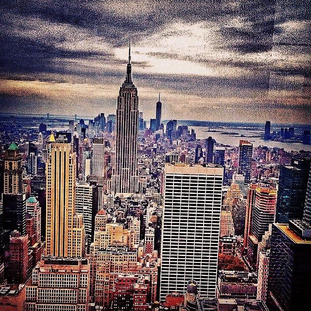Newyorkcity Photograph - A View From The Deck Ofthe Top Of The by Mae Coy