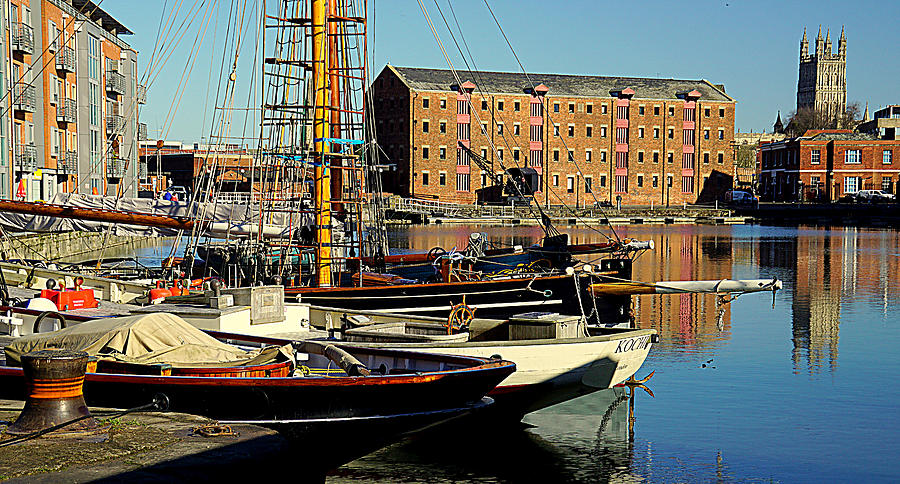 Gloucester Photograph - A View From The Docks by Peter Hunt
