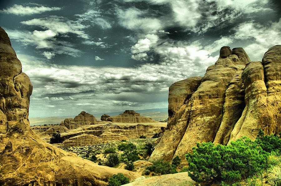 Arches National Park Photograph - A view in Arches National park by Jeff Swan