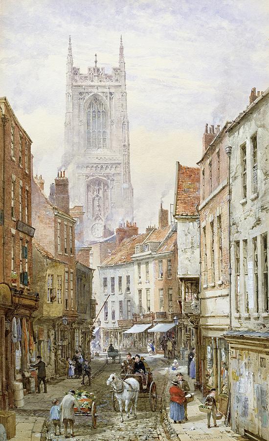 Architecture Painting - A View of Irongate by Louise J Rayner