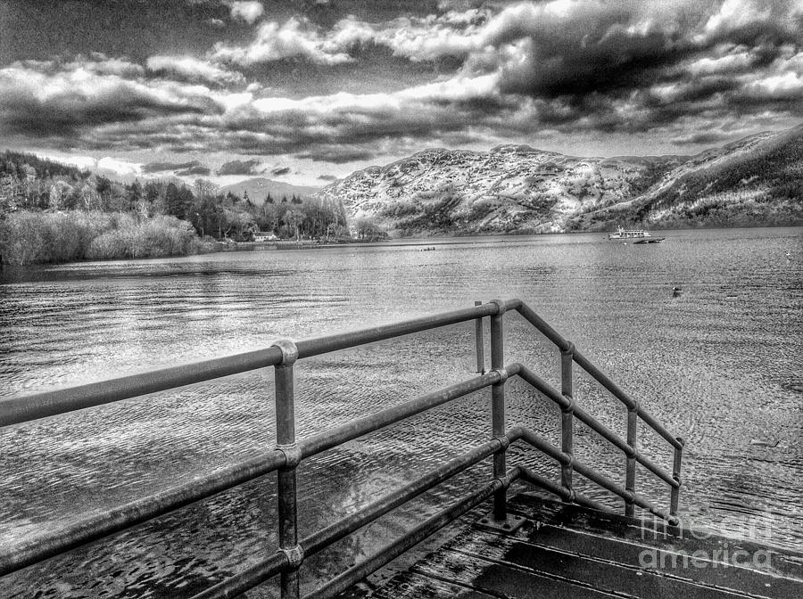 A View of Loch Lomond in Greyscale Photograph by Joan-Violet Stretch