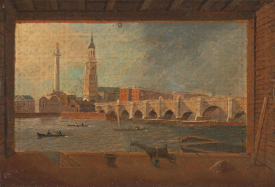 A View of London Bridge Painting by Daniel Turner A View of London Bridge Painting by Daniel Turner