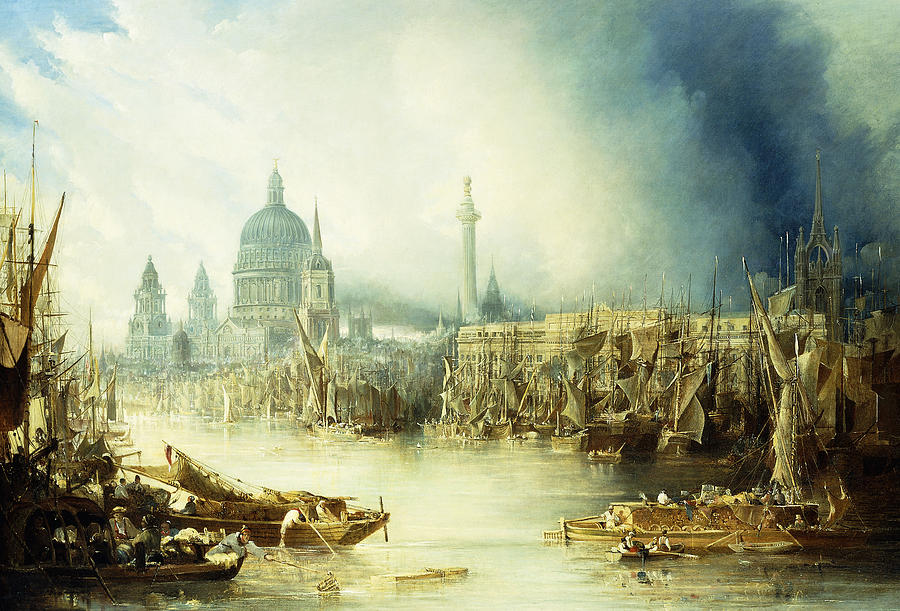 London Painting - A View of London by John Gendall