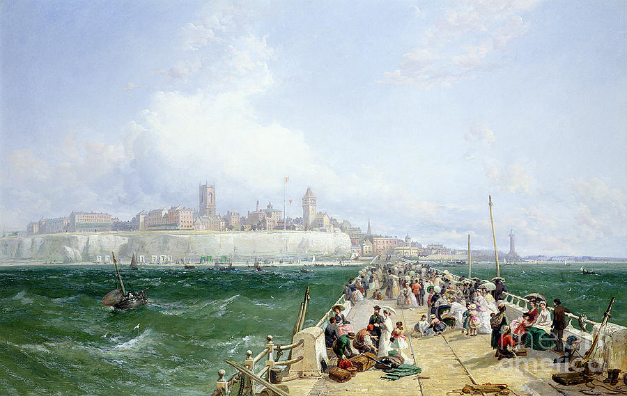 Summer Painting - A View of Margate from the Pier by James Webb