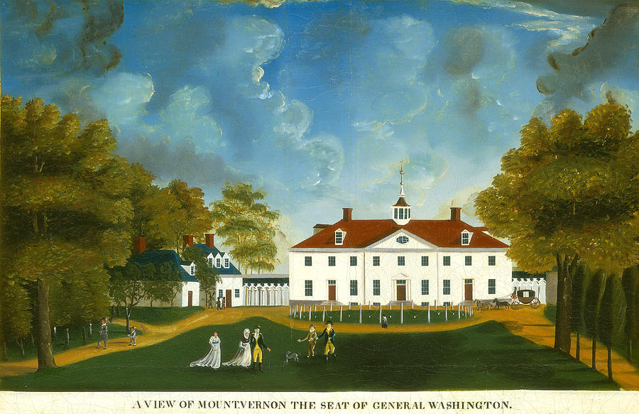 Tree Painting - A View Of Mount Vernon by American 18th Century