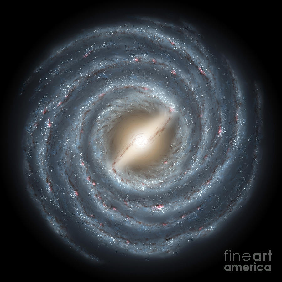 A View Of Our Own Milky Way Galaxy Digital Art by Stocktrek Images