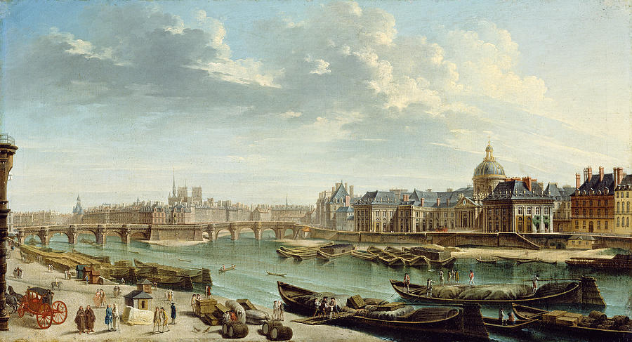 A View of Paris with the Ile de la Cite Painting by Nicolas-Jean-Baptiste Raguenet