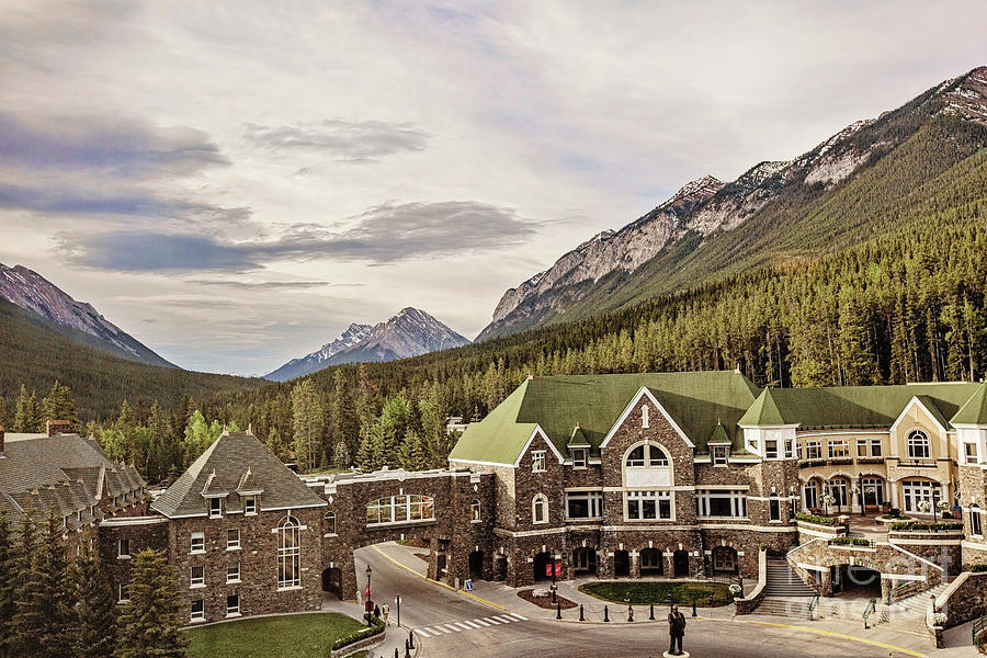 Banff National Park Photograph - A View of the Canadian Rockies from the Fairmont Hotel in Banff - HDR by Scott Pellegrin