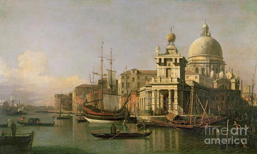 A view of the Dogana and Santa Maria della Salute by Canaletto  Painting by Antonio Canaletto