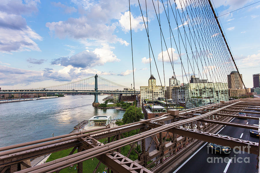 A view of the Manhattan bridge in New York Photograph by Didier Marti