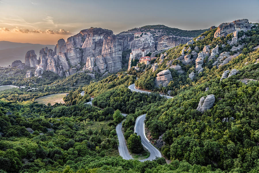 A view of the Meteora Valley in Greece Photograph by Andres Leon