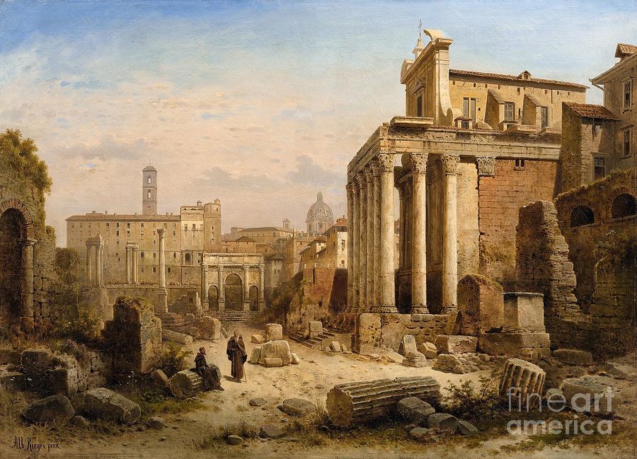 A View of the Roman Forum Painting by Celestial Images - Fine Art America