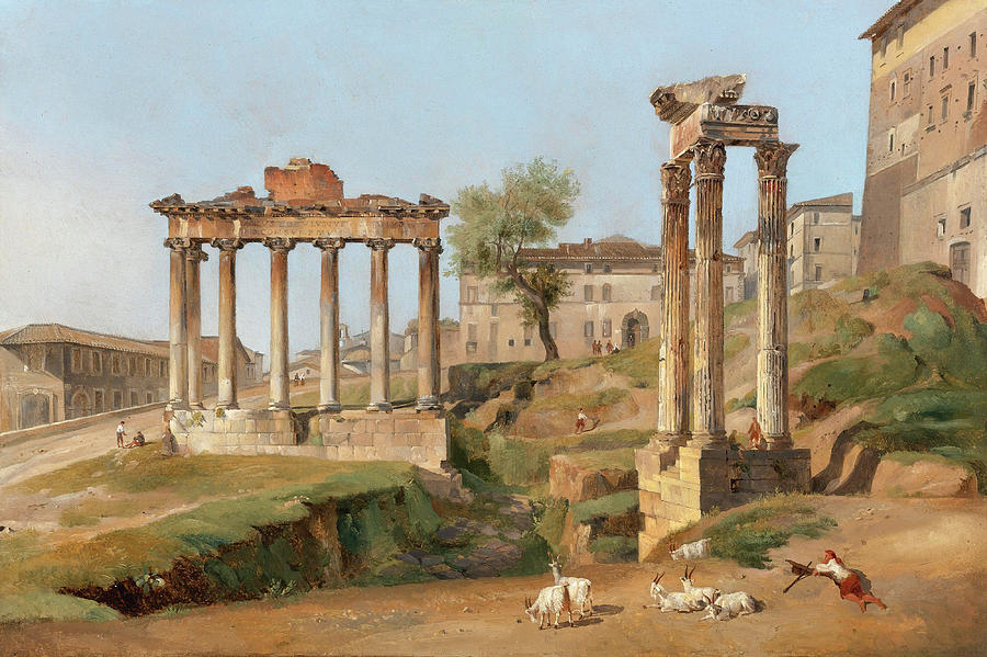 A View of the Roman Forum Painting by Lancelot-Theodore Turpin de Crisse