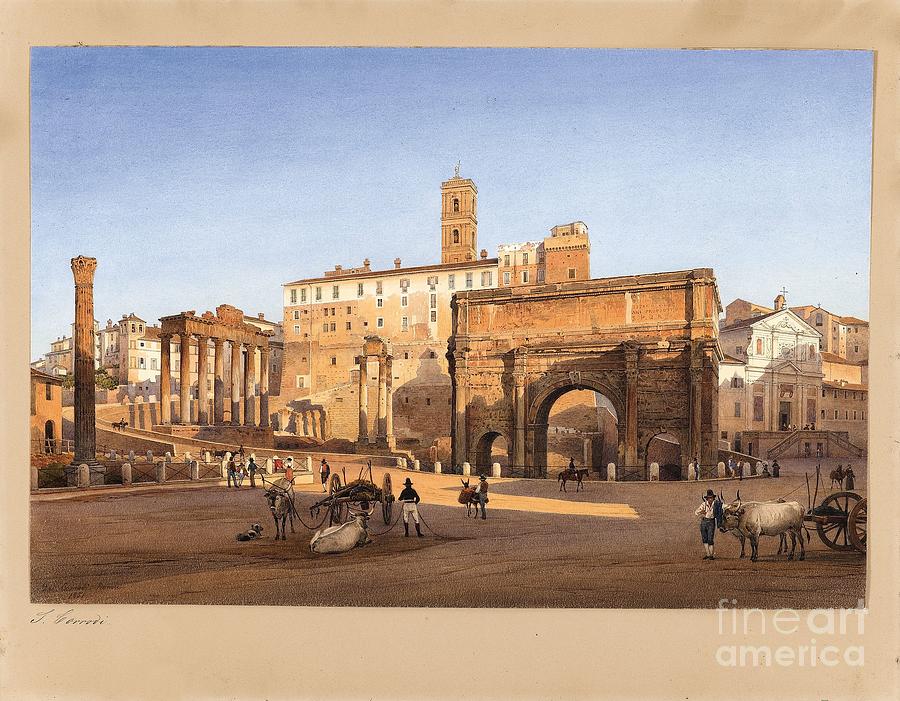 A View of the Roman Forum Painting by MotionAge Designs