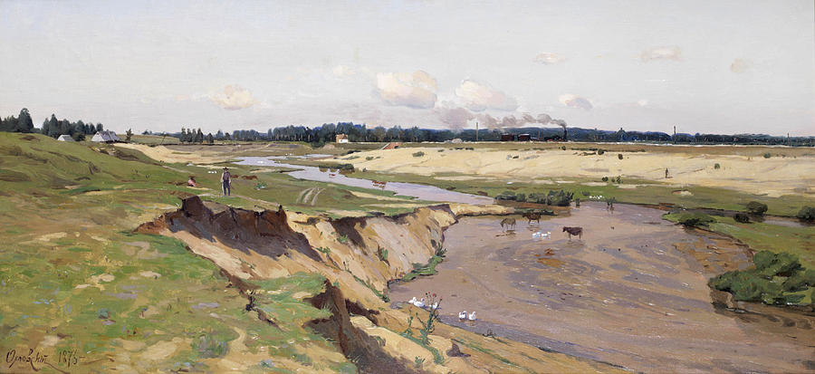 A View of the surroundings of Vilno Painting by Vladimir Donatovich Orlovsky