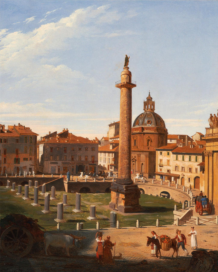 A View of Trajans Forum. Rome Painting by Charles Lock Eastlake