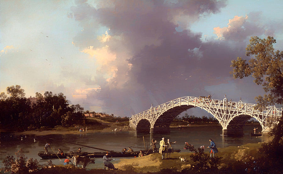Vintage Painting - A View of Walton Bridge by Mountain Dreams